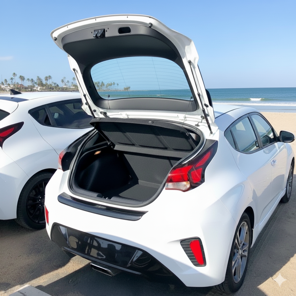 RGM REARGUARD FITS HYUNDAI VELOSTER 2019-2022 Silver/Carbon Pattern/Gloss Black/Black - Image 2