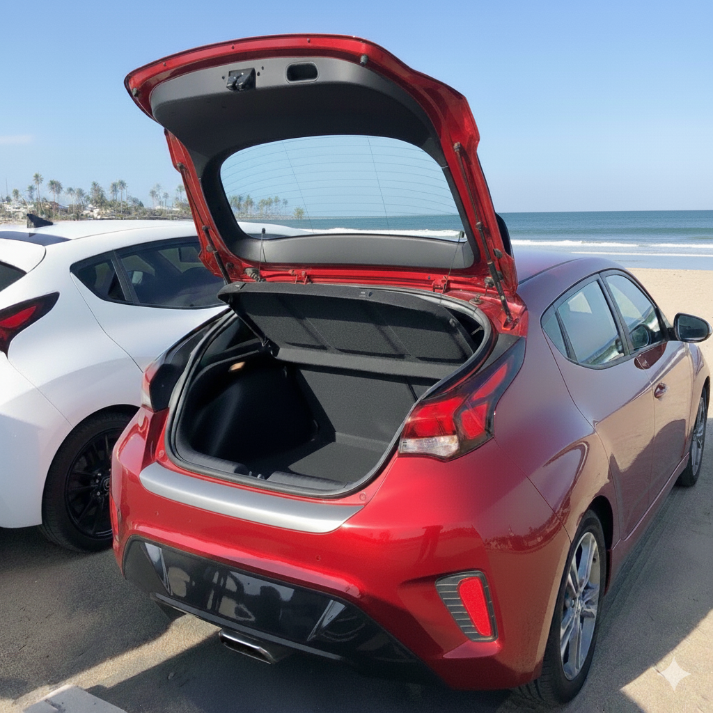 RGM REARGUARD FITS HYUNDAI VELOSTER 2019-2022 Silver/Carbon Pattern/Gloss Black/Black - Image 5