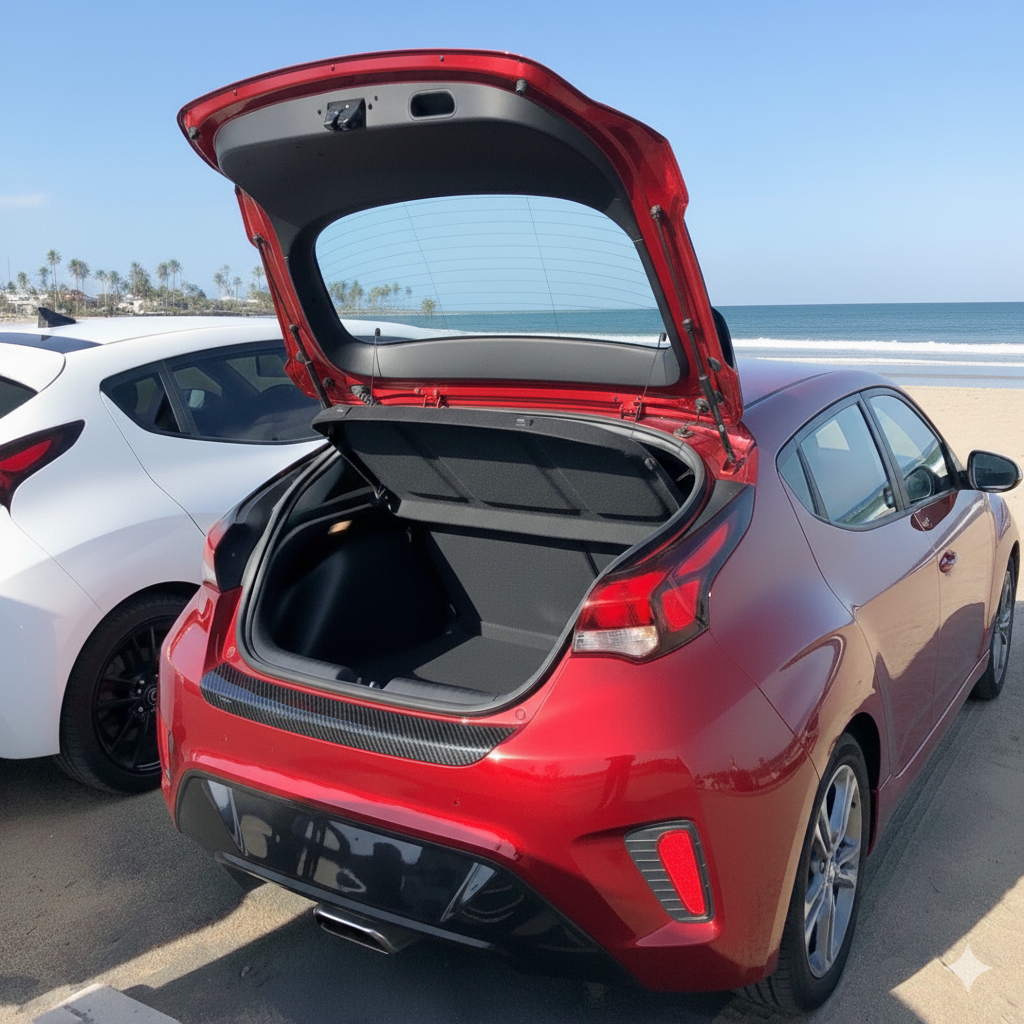 RGM REARGUARD FITS HYUNDAI VELOSTER 2019-2022 Silver/Carbon Pattern/Gloss Black/Black - Image 4