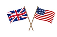 Generic US&UK Flags White Background
