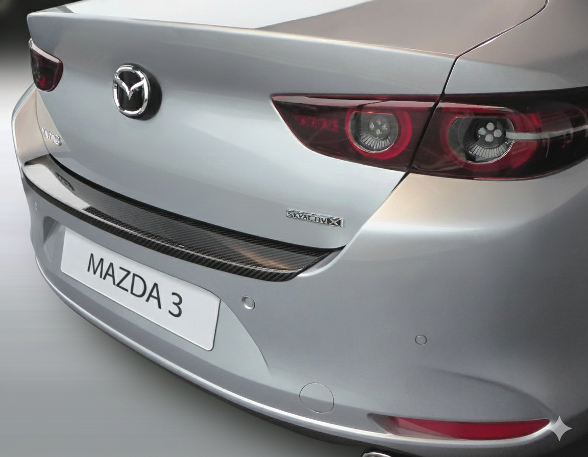 RGM REARGUARDS FIT MAZDA 3 2019-2025 BLACK/GLOSS BLACK/CARBON FIBER PATTERN/SILVER - Image 3