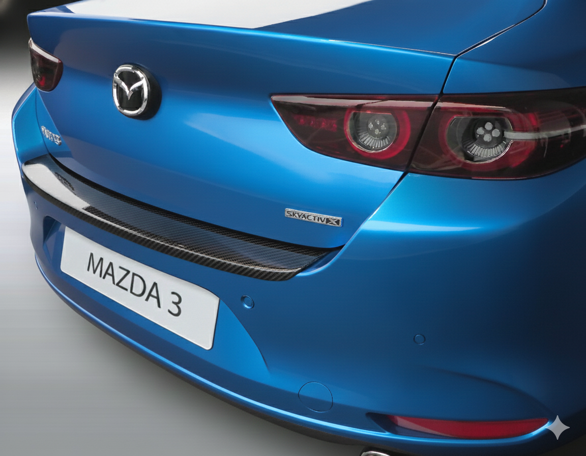 RGM REARGUARDS FIT MAZDA 3 2019-2025 BLACK/GLOSS BLACK/CARBON FIBER PATTERN/SILVER - Image 4